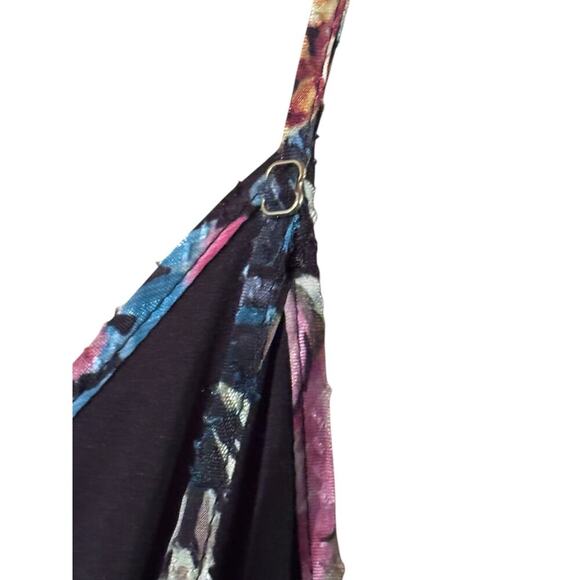 Amanda Uprichard Floral Print Maxi Dress Spaghetti Straps Slit Twist Front - Picture 6 of 10